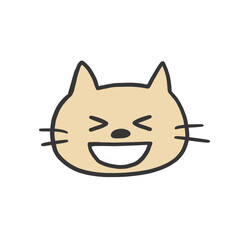 猫のイラスト(喜ぶ顔)