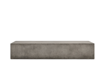 Grey concrete slab with no visible design or pattern, isolated