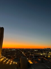 sunset over the city