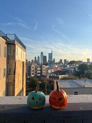 halloween pumpkin on the street