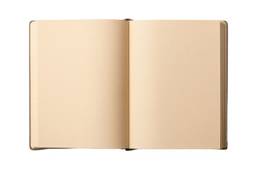 Naklejka premium Book is open to a blank page, isolated