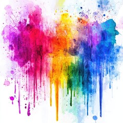 Fototapeta premium Vibrant Watercolor Paint Splash Collection Creative Abstract Background Set Professional Design Elements