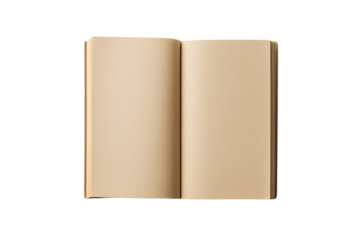 Book is open to a blank page, isolated