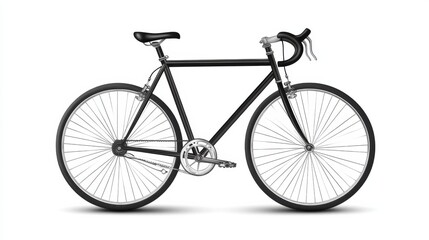 Stylish Black Bicycle with Clean Lines and Modern Design