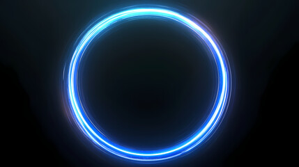 Obraz premium Glowing ring on black background. Magnetic Light Resonance. Illustration