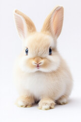 Obraz premium white rabbit on white background