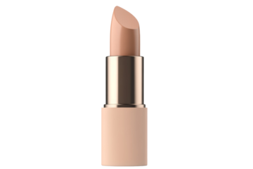 Small tube of cream colored lipstick, isolated