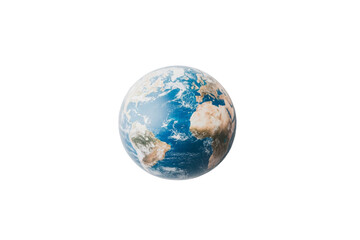 Fototapeta premium Blue and white globe with a white background, isolated