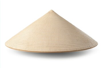 Tan straw hat with a pointed top
