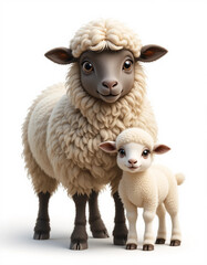 Fototapeta premium Fluffy Friend: Sheep