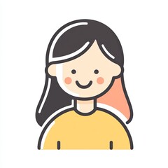 Obraz premium icon, a simple line drawing, flat design style, pastel colors, white background