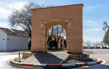 Rehabilitated arch of Moharras, municipality of Villarrobledo, Spain.