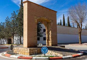 Rehabilitated arch of Moharras, municipality of Villarrobledo, Spain.