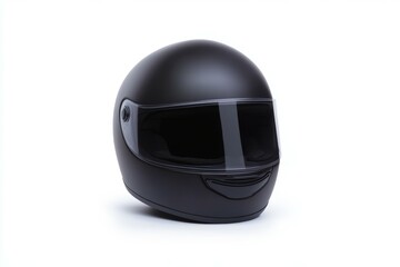 Fototapeta premium Black motorcycle helmet with a black visor