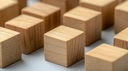 木でできたキューブ