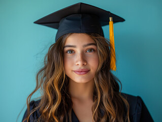 Éxito y logro: Símbolos de graduación y nuevos comienzos