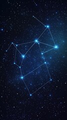 The constellation of orion is shown in the night sky