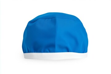 Blue hat with white trim