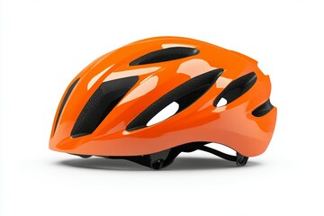 Fototapeta premium Bright orange helmet with a black rim