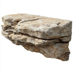 Isolated Rock Formation Cliff Edge Stone Texture Natural Landscape Element Layered Rock Structure