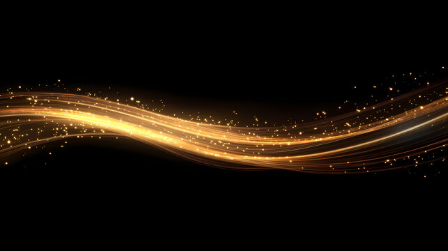 Minimalist parallel fiber optic lines emitting a smooth, even glow. Glowing Parallel Dimensions. Illustration