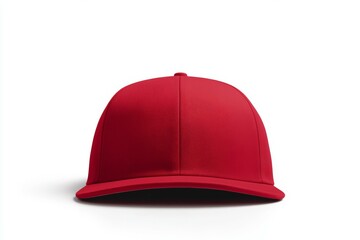 Fototapeta premium Red baseball cap with a white background