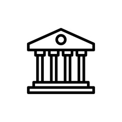 Bank icon vector illustration. Bank sign and symbol, museum, university