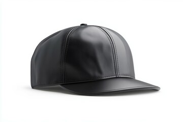 Fototapeta premium Black leather hat with a black band