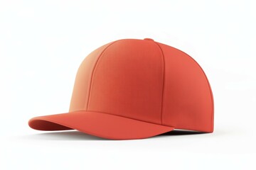 Fototapeta premium Red baseball cap with a white stripe