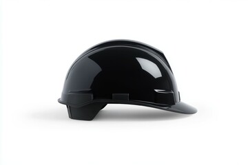Fototapeta premium Black helmet with a white stripe on the side