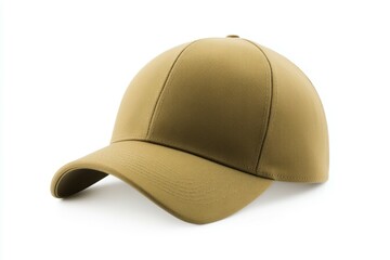 Fototapeta premium Tan baseball cap with a black band