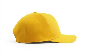 Fototapeta premium Yellow hat with a white background