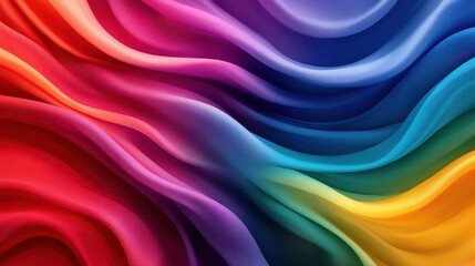 Obraz premium Colorful Abstract Art Wallpaper with Curving Lines and Fluid Motion