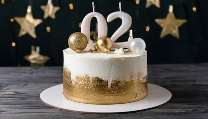 Vibrant Birthday Celebration Customizable Mockup Showcasing a Delightful Party Cake with an Elegant Cake Topper, Perfect for Designers and Artists Seeking Festive and Whimsical Inspiration.