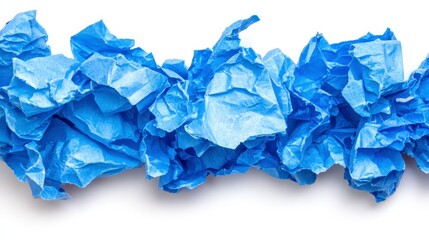 Obraz premium Crumpled Blue Paper Texture for Background or Artistic Use