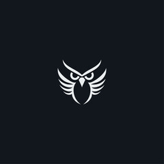 Owl icon logo flat vector design