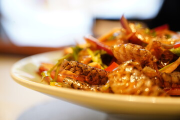 Chinese food, cold fish skin