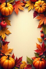 Traditional Thanksgiving garland, maple, fall, oak