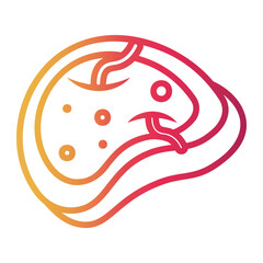 meat Line Gradient Icon