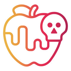 poisoned apple Line Gradient Icon