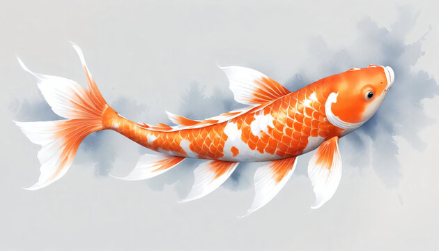koi fish watercolor painting