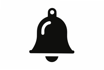 bell black  silhouette vector illustration