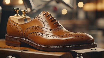 A shoemaker using delicate stitching techniques to create a seamless inner lining