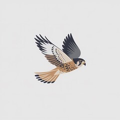 Fototapeta premium Vector Flying Kestrel Logo