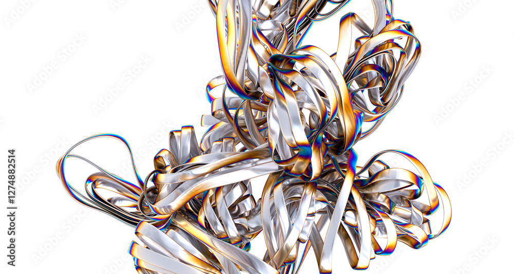 Aufkleber chromatic fusion: where colors converge in a 3d background