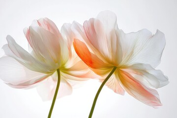 Obraz premium Enchanted Garden Border with Vibrant Summer Wildflowers and Soft Natural Light Against Pure White