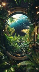 Obraz premium Space Plants Laboratory Collage Poster Art