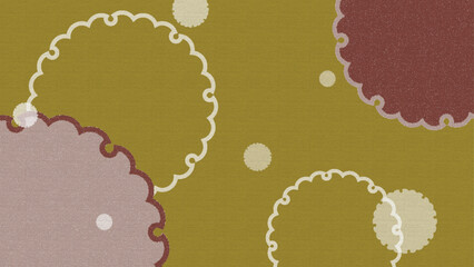 retro pop gear/flower motif pattern, vector graphic resources, 16:9 widescreen wallpaper / backdrop