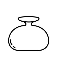 Vase Lineart Icon Vector 