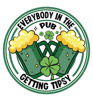 everybody in the pub getting tipsy st patricks day 2025